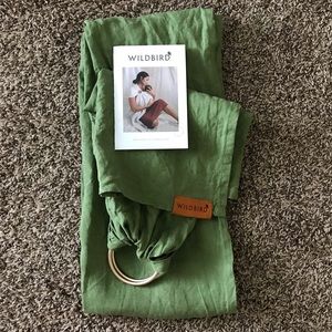 Wildbird Solid Ring Sling (Green) with Gold Rings